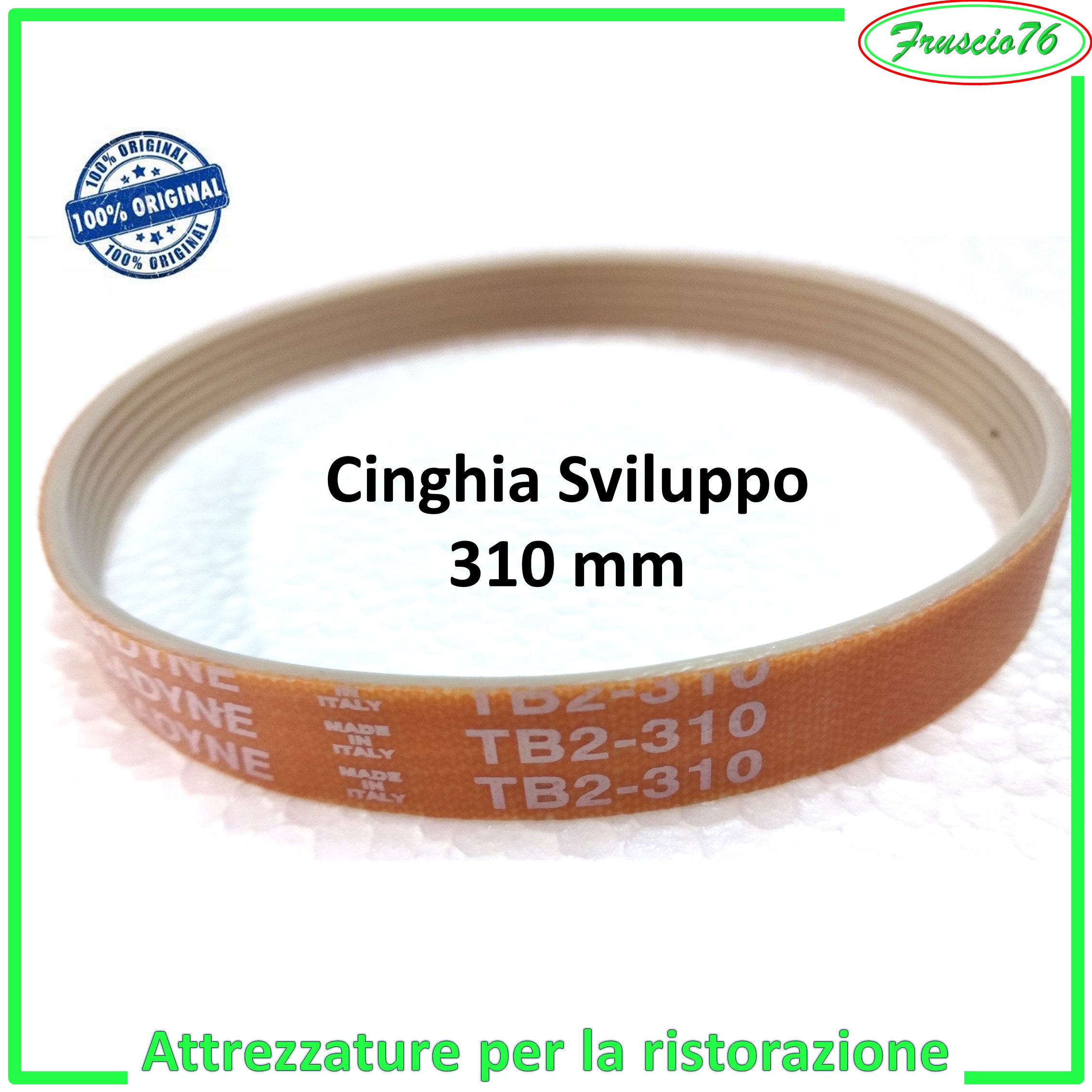 Cinghia TB2 310 per Affettatrice RGV Lady Lucy Lusso Luxury 195 20 22 25 RICAMBI